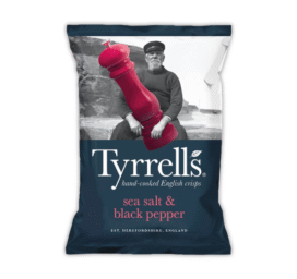 Картофельные чипсы Tyrrell’s с морской солью и черным перцем, 150 г
