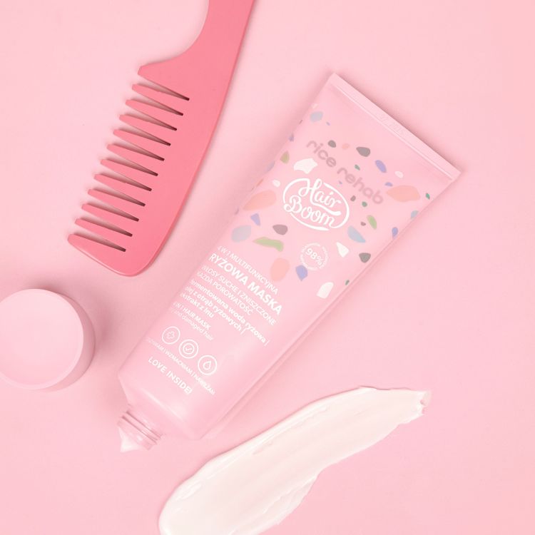 BIELENDA HairBoom Rice Rehab натуральная многофункциональная 4в1 рисовая маска для волос, 200 мл — изображение 3