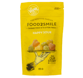 FOOD2SMILE Кислые жевательные конфеты без сахара Happy Sour, 85г