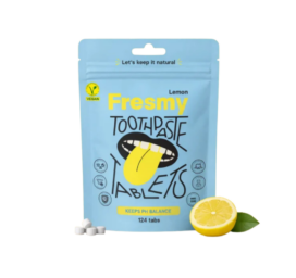 Таблетки для чистки зубов со вкусом лимона FRESMY, 124 шт.