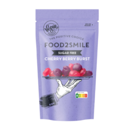FOOD2SMILE Cherry Berry Burst без сахара жевательные конфеты со вкусом вишни и малины, 85 г
