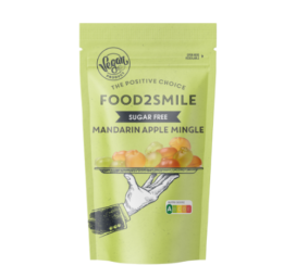 FOOD2SMILE жевательные конфеты без сахара со вкусом яблока и мандарина Mandarin Apple Mingle, 85 г