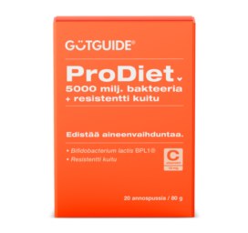 GÜTGUIDE Prodiet 5000 бактерий + клетчатка, поддерживающая микробиом, пищевая добавка для похудения, 20 шт.