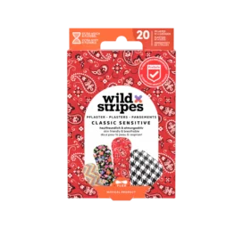 Пластыри WILD STRIPES Classic Sensitive для чувствительной кожи, 20 шт., забавные и гипоаллергенные.