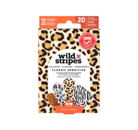 ПОВЯЗКИ ДЛЯ ЧУВСТВИТЕЛЬНОЙ КОЖИ WILD STRIPES Classic Sensitive Animal весёлые и бережные к коже, 20 шт.