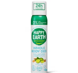 Спрей для тела Happy Earth 100% натуральный и безопасный для кожи с ароматом кедра и лайма, 100 мл
