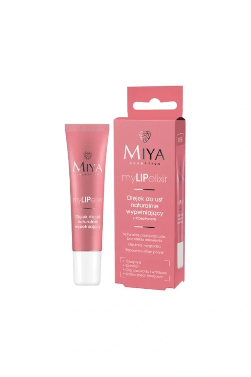 MIYA myLIPElixir натуральное бодрящее и улучшающее контур губ масло для губ Rose, 5 мл