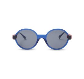 Детские круглые поляризационные солнцезащитные очки KIETLA POP с гибкими заушниками на 180° и высокой защитой от UVA/UVB для детей 7–12 лет, цвет NAVY RED