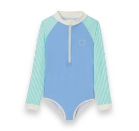 Купальник KIETLA ICONIC UPF 50+ с тканью для защиты от солнца и датчиком UV для детей 4-6 лет, ФИОЛЕТОВЫЕ ПОЛОСКИ