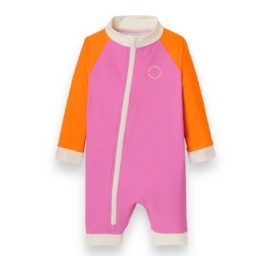 Купальник KIETLA ICONIC UPF 50+ с защитной от солнца тканью и датчиком УФ для 6-12 месяцев, РОЗОВЫЙ КРАСНЫЙ