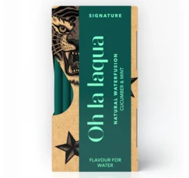 OH LA LAQUA Эссенция ароматизированной воды без сахара и подсластителей Огурец и Мята, 10 штук
