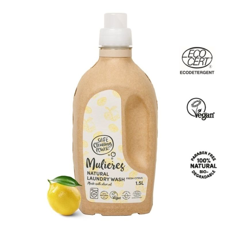 MULIERES Натуральный гель для стирки Fresh Citrus, 1500 мл