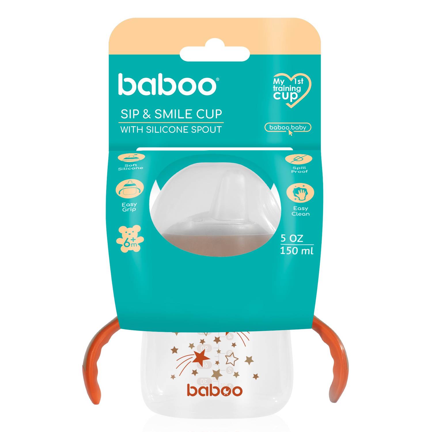 Чашка-поильник BABOO с силиконовым носиком Au Naturale, 6+ месяцев, 150 мл — изображение 5