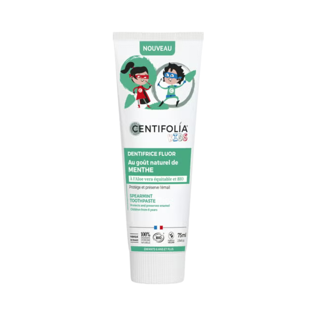 Детская зубная паста CENTIFOLIA со вкусом мяты с фтором, с 6 лет, 75 мл
