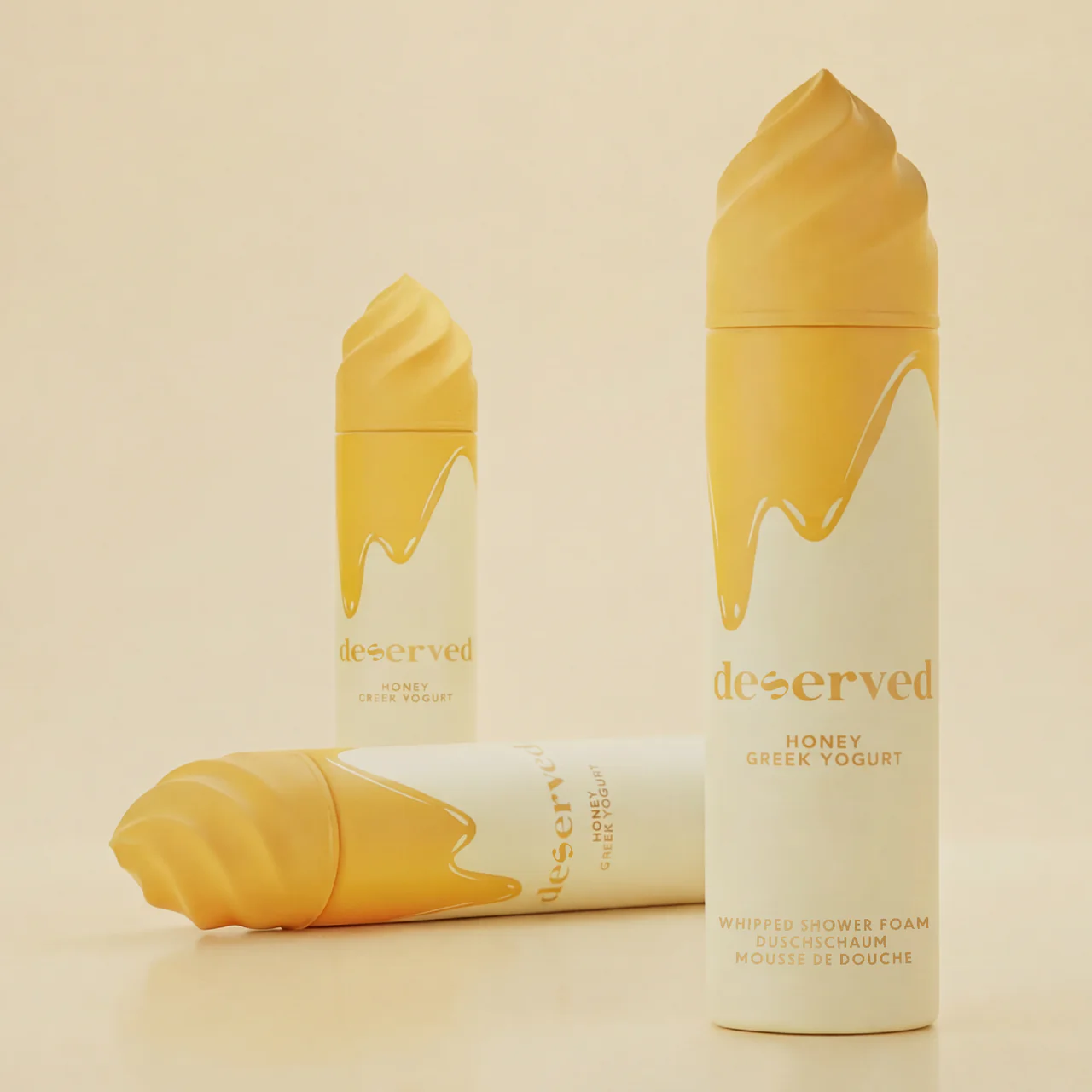 DESERVED Воздушная пена для душа Honey Greek Yogurt, 250 мл — изображение 4