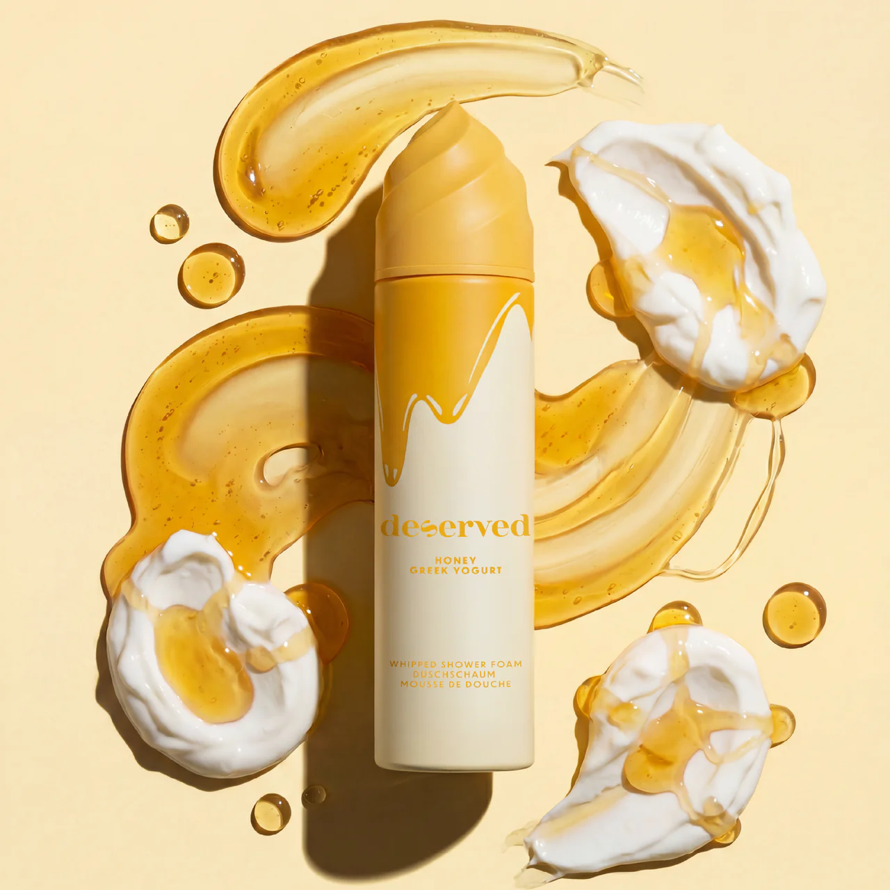 DESERVED Воздушная пена для душа Honey Greek Yogurt, 250 мл — изображение 5