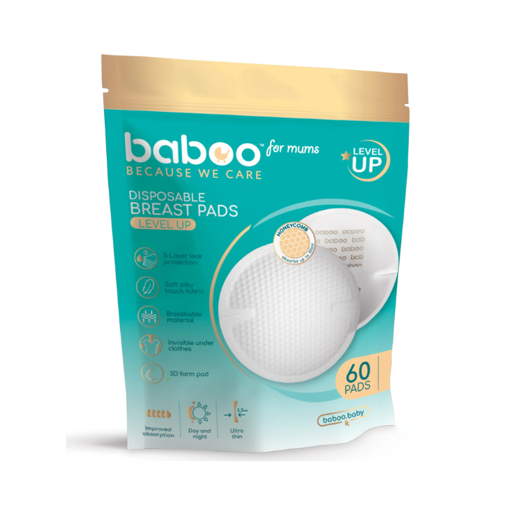 Одноразовые вкладыши для груди Baboo® Classic для грудного вскармливания, 60 шт.