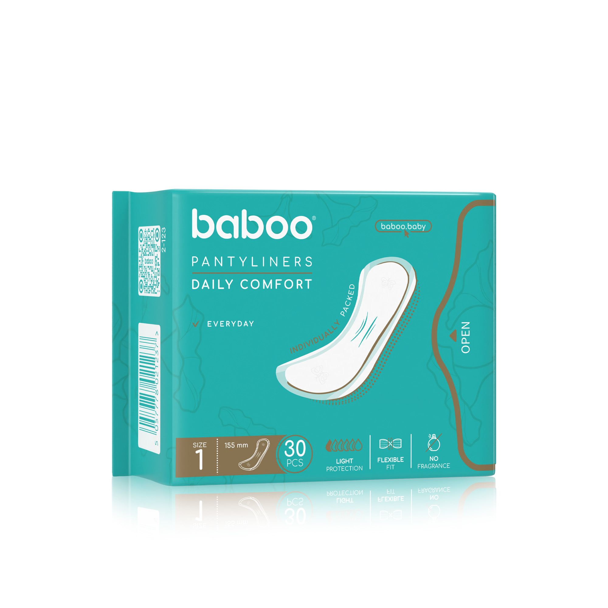 BABOO Тонкие ежедневные прокладки, 30 шт.