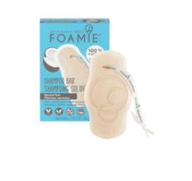 FOAMIE Твёрдый шампунь Shake Your Coconuts с кокосовым маслом и протеинами пшеницы для нормальных волос, 80 г