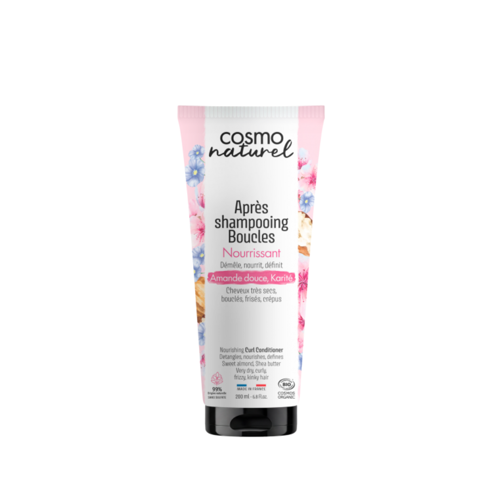 COSMO NATURAL Питательный бальзам для кудрявых волос с маслом авокадо, алоэ вера и маслом ши, 200 мл