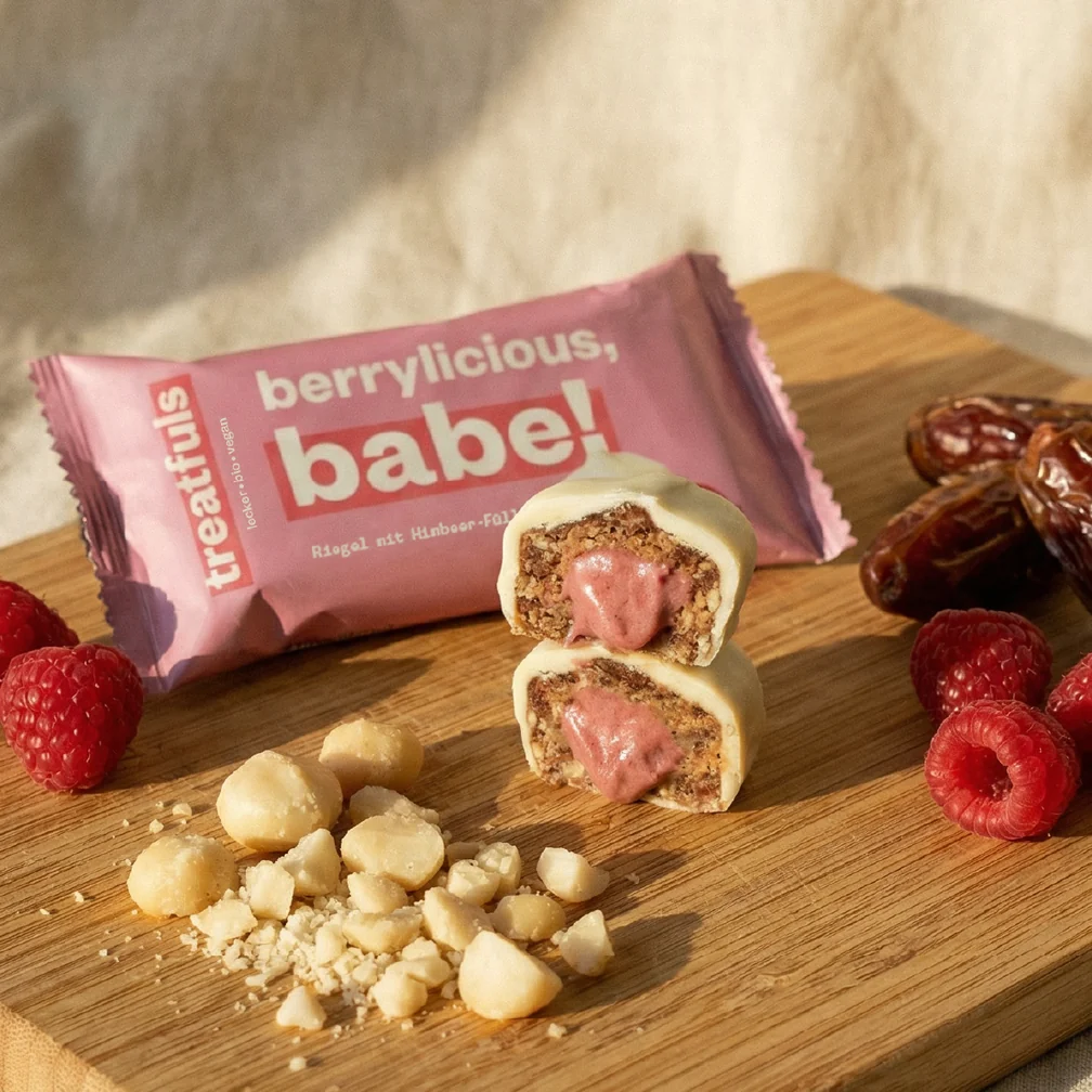 TREATFULS Белый шоколадный батончик с малиновой начинкой Berrylicious Babe, 2 × 20 г — изображение 2