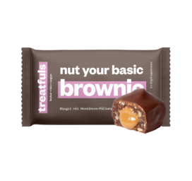 TREATFULS Батончик из тёмного шоколада с начинкой брауни Nut Your Basic Brownie, 2 × 20 г
