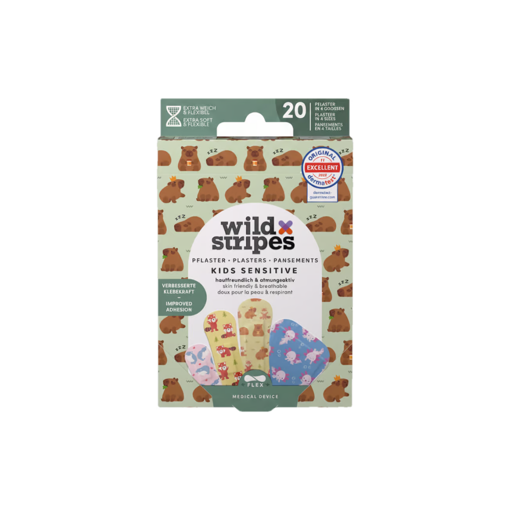 WILD STRIPES Kids Viral Cuties гипоаллергенные и безопасные для кожи пластыри, 20 шт.