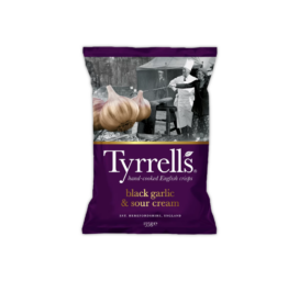 Картофельные чипсы TYRRELL'S со вкусом сметаны и чёрного чеснока, 135 г