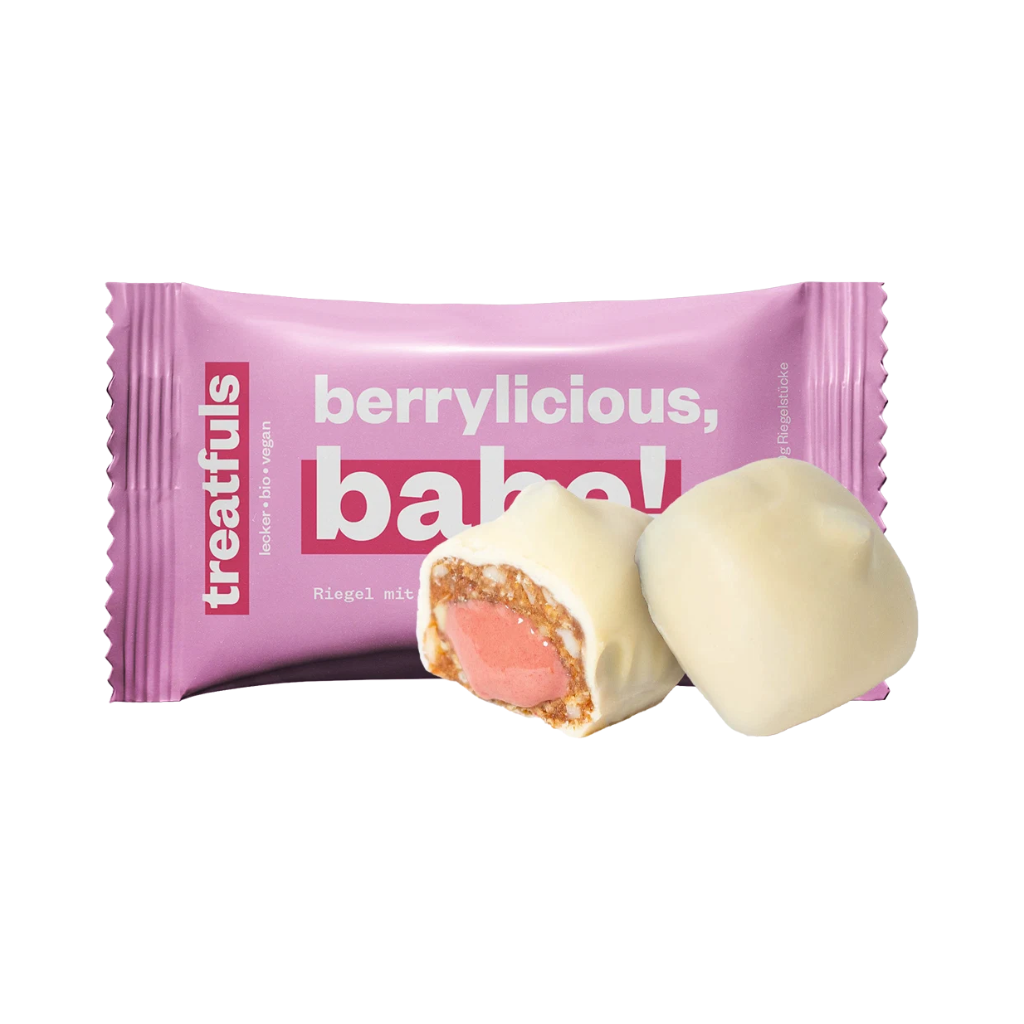 TREATFULS Белый шоколадный батончик с малиновой начинкой Berrylicious Babe, 2 × 20 г