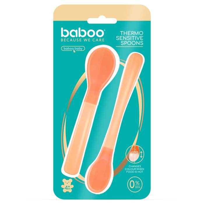BABOO Термочувствительные ложки Peachy Keen, 4+ месяцев — изображение 2