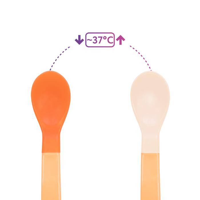 BABOO Термочувствительные ложки Peachy Keen, 4+ месяцев